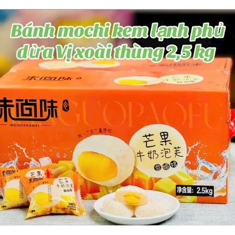 🍡 bánh mochi kem lạnh thùng 2.5kg – thơm ngon, mát lạnh, nhiều vị hấp dẫn