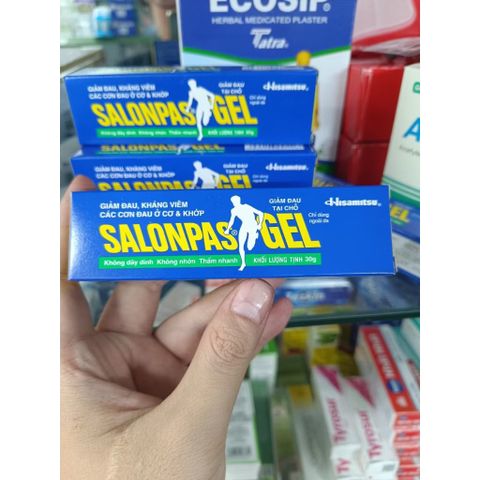 Salonpas Gel Tuýp 30g , Salonpas Xịt mỏi cơ, cứng vai, lưng đơn thuần, thấp khớp, bầm tím, bong gân...