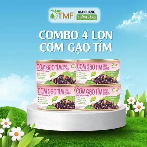 [DATE 12/2026] Combo 4 Hộp cơm gạo tím ăn liền, tiện lợi & dinh dưỡng Tâm Minh Foods