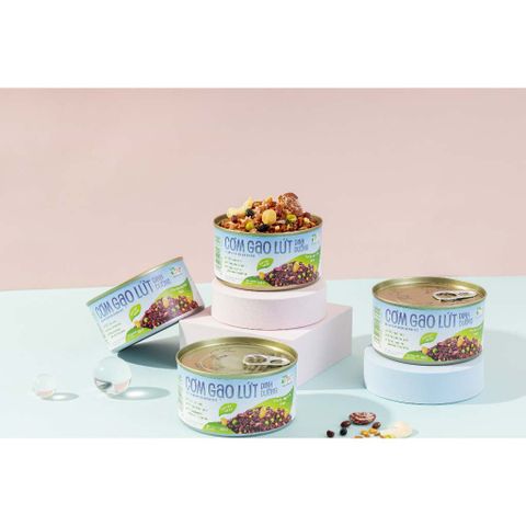 Combo 2 hộp sườn chay xào sả ớt, 2 hộp cơm tím và 2 hộp cơm lứt dinh dưỡng Tâm Minh Foods