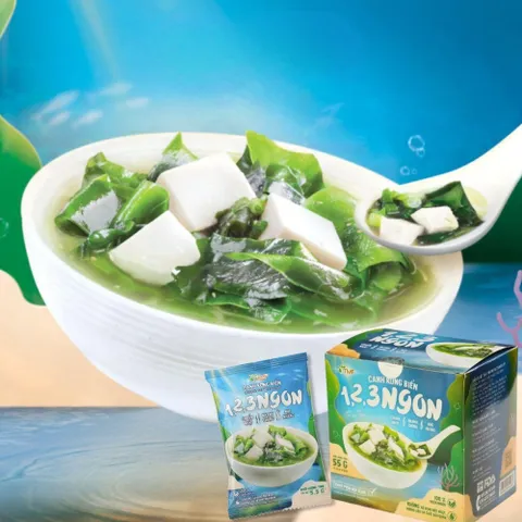 COMBO 3 HỘP CANH RONG BIỂN 123 NGON TÂM MINH FOODS 55G (10 GÓI x 5.5G)