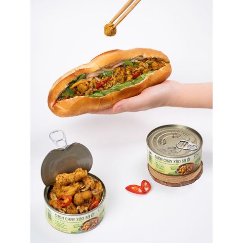 [DATE 12/2027] Combo 4 Sườn chay xào sả ớt thơm ngon đậm vị ăn liền tiện lợi Tâm Minh Foods