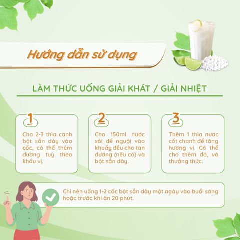Bột sắn dây nguyên chất TÂM MINH FOODS hộp 460gr Thanh Nhiệt Giải Khát