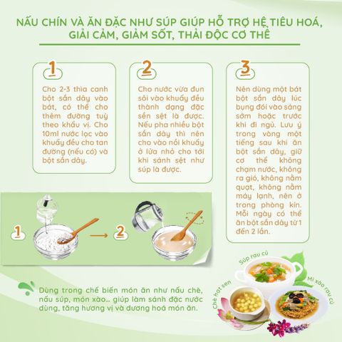 Bột sắn dây nguyên chất TÂM MINH FOODS hộp 460gr Thanh Nhiệt Giải Khát