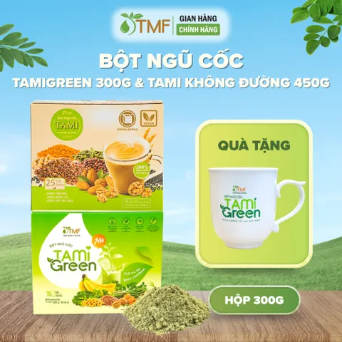 Combo Bột ngũ cốc không đường 450g & Bột ngũ cốcTamigreen 300g Tâm Minh Foods