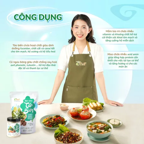 Bột nêm Tảo Biển không bột ngọt công nghiệp bổ sung chất sắt hũ 350g Tâm Minh Foods 793824