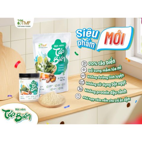 Bột nêm Tảo Biển không bột ngọt công nghiệp bổ sung chất sắt gói 900gTâm Minh Foods 793826