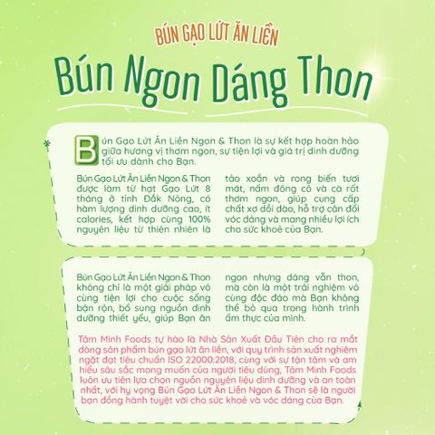 Combo mix 4 ly bún gạo lứt ăn liền NGON & THON - Vị rau củ hạt ngũ cốc & vị tảo xoắn chua cay TMF