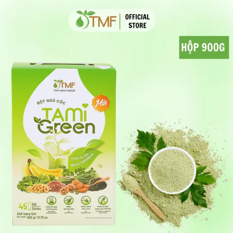 Bột ngũ cốc Tamigreen 900g 45 gói bổ sung thêm chất xơ, hỗ trợ hệ tiêu hóa khỏe mạnh Tâm Minh Foods