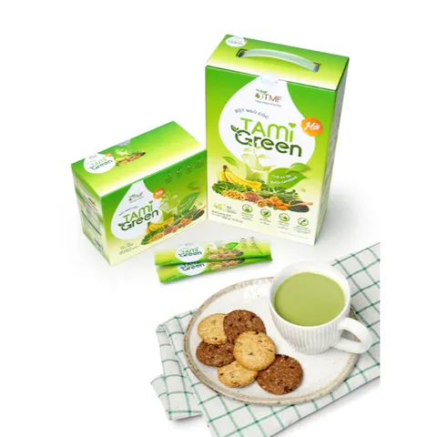 Bột ngũ cốc Tamigreen 140g 7 gói bổ sung thêm chất xơ, hỗ trợ hệ tiêu hóa khỏe mạnh Tâm Minh Foods