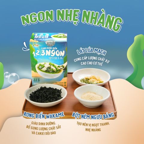 2 gói canh rong biển ăn liền nấu canh không bột ngọt cho bé TÂM MINH FOODS