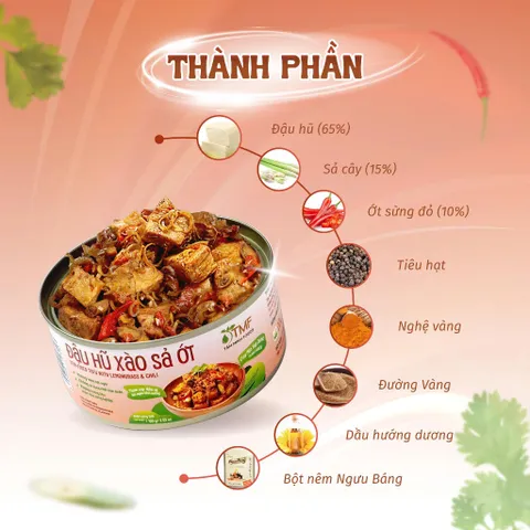 Combo 2 hộp cơm tím, 2 hộp cơm lứt, 1 hộp sườn chay sả ớt, 1 hộp đậu hũ sả ớt Tâm Minh Foods