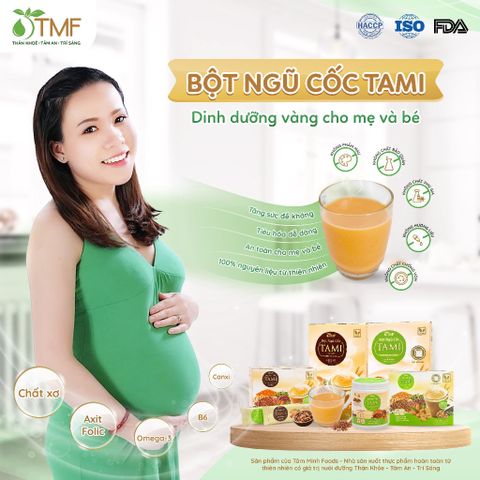 Bột ngũ cốc nảy mầm Tami 25 gói ít ngọt dinh dưỡng giảm cân TÂM MINH FOODS 793845