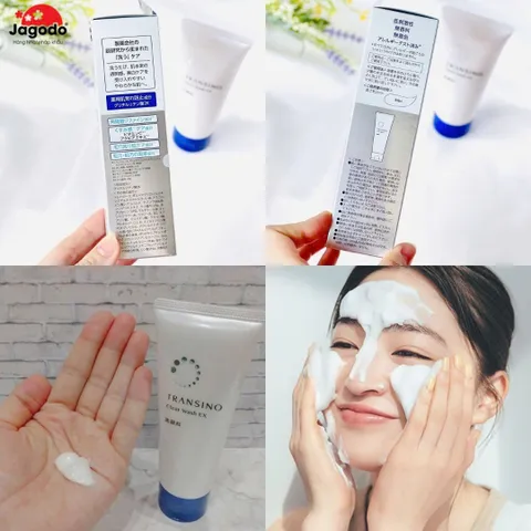 Sữa Rửa Mặt Transino Clear Wash EX 100g Nhật Bản Giúp Da Sạch Mịn, Sáng