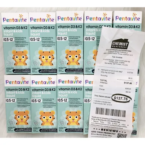 Siro Bổ Sung D3- K2 - Pentavite Vitamin D3 & K2 30ml