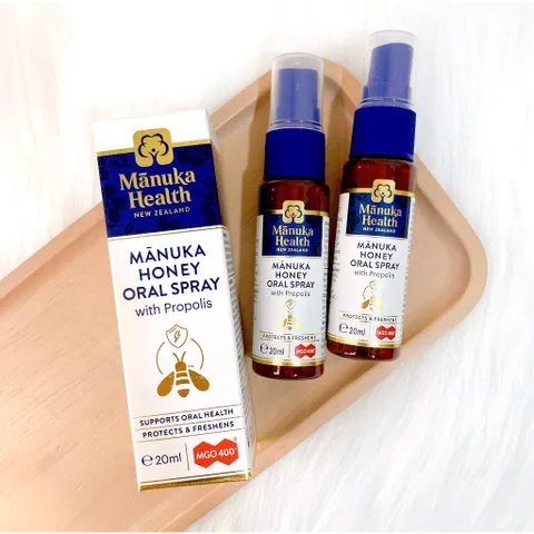 Xịt Họng Keo Ong Kết Hợp Mật Ong Giảm Ho Manuka Honey Oral Spray With Propolis 20ml