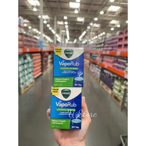 [Costco Úc] Dầu Bôi Ấm Ngực Vicks Giảm Ho Vaporub vaporizing ointment 100g