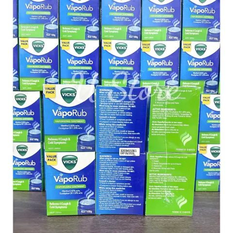[Costco Úc] Dầu Bôi Ấm Ngực Vicks Giảm Ho Vaporub vaporizing ointment 100g