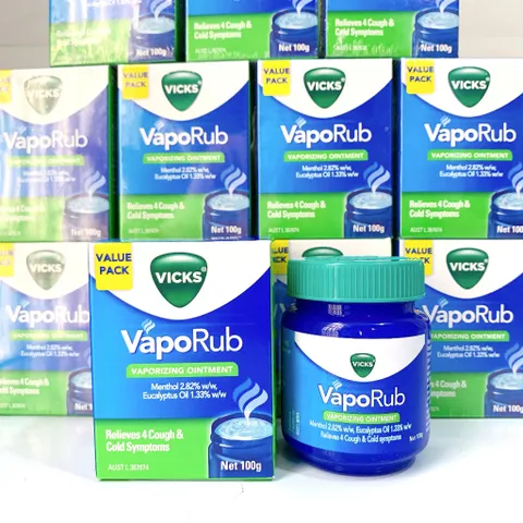 [Costco Úc] Dầu Bôi Ấm Ngực Vicks Giảm Ho Vaporub vaporizing ointment 100g