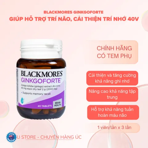 Viên Uống Bổ Não Tăng Cường Trí Nhớ Blackmores Ginkgoforte