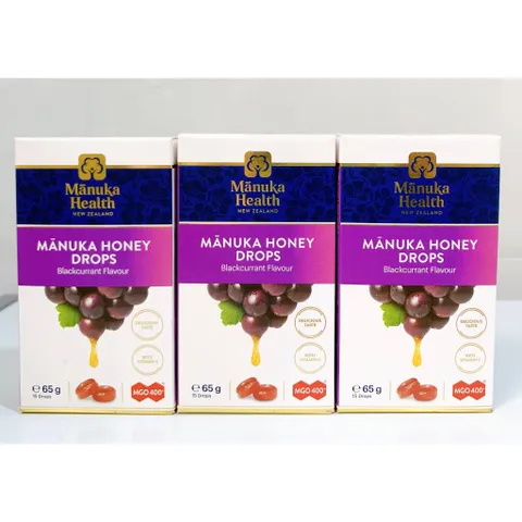[Hộp 15 viên] Kẹo Ngậm Mật ong (4 vị) Manuka Honey Drops MGO400+