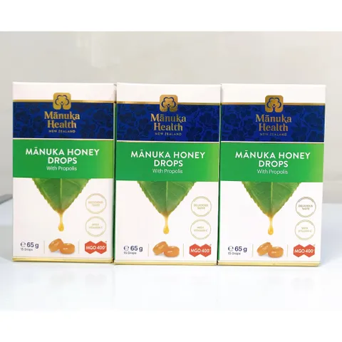 [Hộp 15 viên] Kẹo Ngậm Mật ong (4 vị) Manuka Honey Drops MGO400+