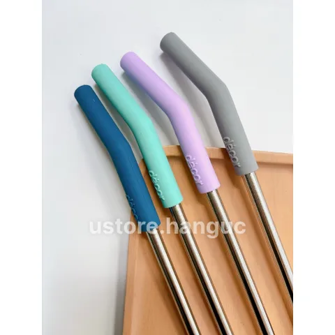 Ống Hút Tái Sử Dụng Set 4 Cái Kèm Cọ Rửa Decor Go Reusable Stainless Steel Straws