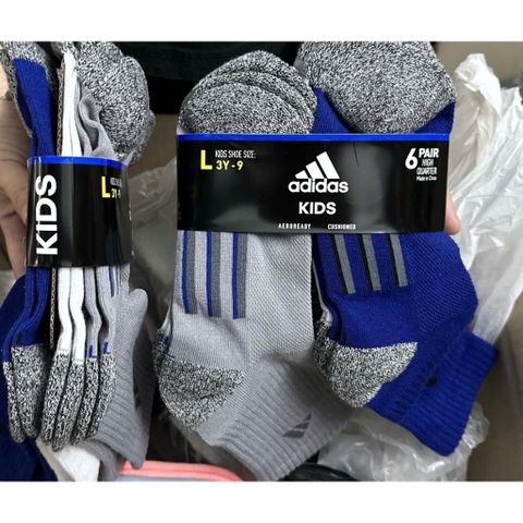 Vớ Adidas Cho Bé 6 đôi (5 - 17 tuổi)