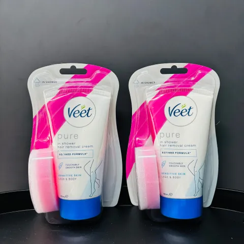 Kem Tẩy Lông Veet cho da nhạy cảm, mịn màng tức thì - Veet Pure In Shower Hair Removal Cream sensitive skin legs & body