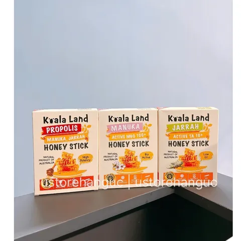Mật Ong Dạng Que/Thanh (có loại dành riêng cho người bị tiểu đường) Koala Land Honey Stick 12 x 10g