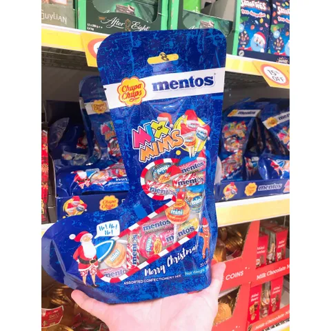 Túi Kẹo Chupa Chups Mentos Hình Chiếc Giầy Giáng Sinh Noel Christmas Mix Minis - Kẹo gậy Noel