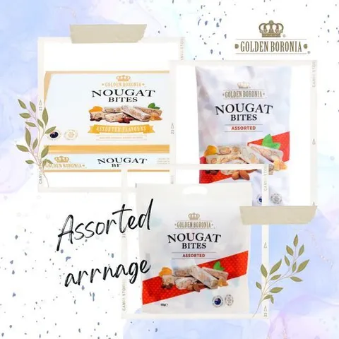 Kẹo Nougat Úc nhiều vị - Golden Boronia  - kẹo hạt hạnh phúc - thích hợp làm quà biếu tặng