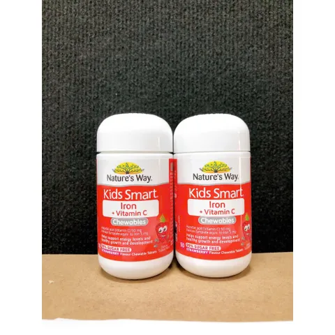 Kẹo ngậm bổ sung sắt & vitamin C Cho Bé Nature’s Way Kids Smart Iron + Vitamin C