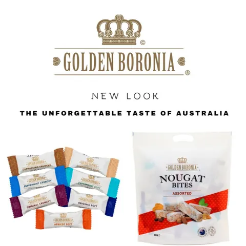 Kẹo Nougat Úc nhiều vị - Golden Boronia  - kẹo hạt hạnh phúc - thích hợp làm quà biếu tặng