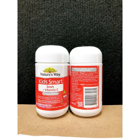 Kẹo ngậm bổ sung sắt & vitamin C Cho Bé Nature’s Way Kids Smart Iron + Vitamin C