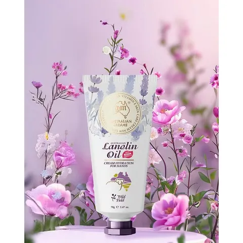 Kem Dưỡng Ẩm Da Tay GM Lanolin Oil Hand Cream 70g, giúp da mịn màng, mềm mại, săn chắc