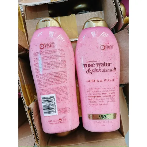 Sữa Tắm Tẩy Tế Bào Chết OGX dành cho da nhạy cảm, giúp da mịn màng, trắng sáng