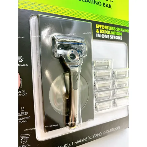 [Set Gillette 1 tay cầm và 10 lưỡi] Dao cạo Tẩy Tế Bào Chết Gillette Labs With Exfoliating Bar
