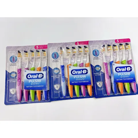 Set 5 Bàn Chải Đánh Răng Dùng Pin Oral B Pulsar 3D White Battery Toothbrush