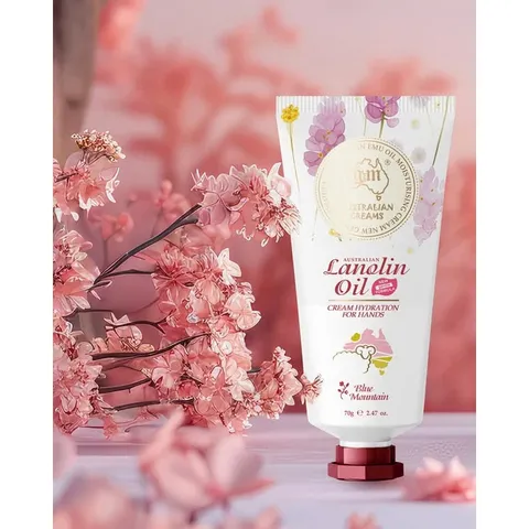 Kem Dưỡng Ẩm Da Tay GM Lanolin Oil Hand Cream 70g, giúp da mịn màng, mềm mại, săn chắc