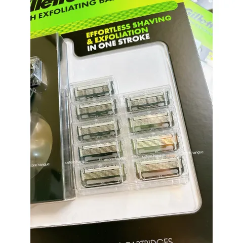 [Set Gillette 1 tay cầm và 10 lưỡi] Dao cạo Tẩy Tế Bào Chết Gillette Labs With Exfoliating Bar