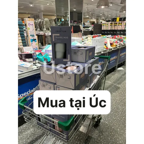 Ly giữ nhiệt dung tích lớn màu pastel, kèm ống hút - Crofton Travel Mug 1.1L giữ lạnh 16h, giữ nóng 7h