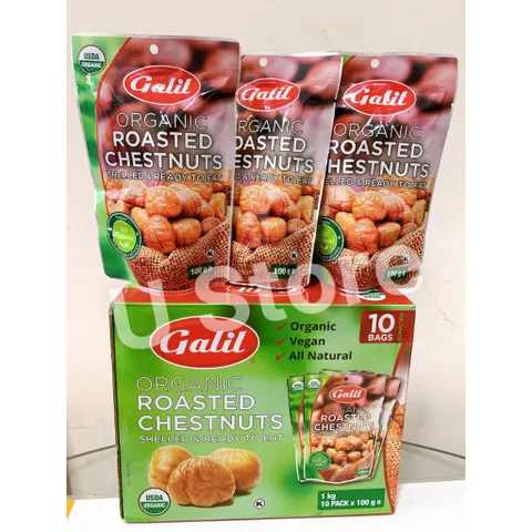 [Lẻ 1 túi] Hạt Dẻ Rang Hữu Cơ Galil Organic Roasted Chestnuts