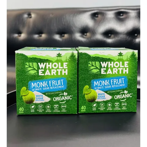 Đường Ăn Kiêng Hữu Cơ Chiết Xuất Từ Quả La Hán Kết Hợp Erythritol - Whole Earth Monk Fruit