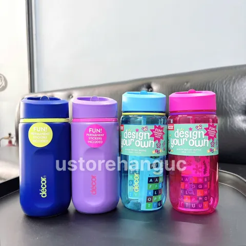 Bình Nước Décor Cho Bé có Sticker 500ml Kids Water Drink Bottle