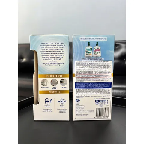 Bộ Phun/ Xịt Tinh Dầu Tự Động Và Bình Tinh Dầu Nạp Lại  Khử Mùi 24/7 Air Wick Active Fresh 228ml