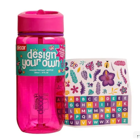 Bình Nước Décor Cho Bé có Sticker 500ml Kids Water Drink Bottle