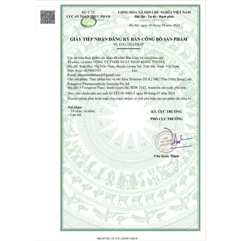 Bổ sung D3 K2 DHA cho bé từ sơ sinh, dạng xịt tiện lợi, tăng khả năng hấp thu