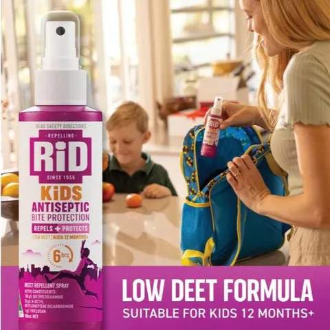 Xịt chống muỗi, côn trùng, bảo vệ khỏi cắn và khử trùng cho bé trên 1 tuổi - RID KIDS antiseptic
