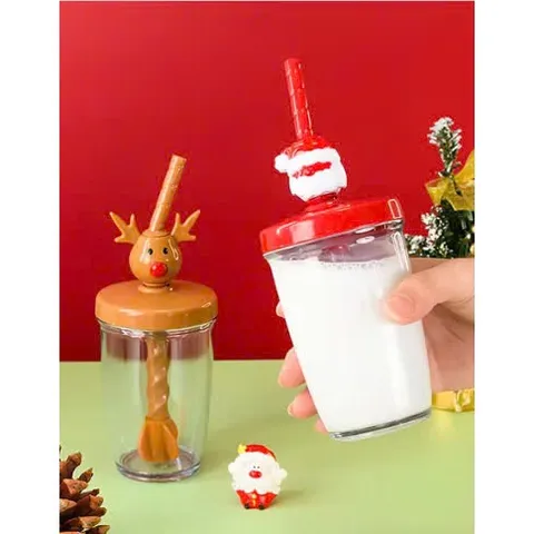Cốc Khuấy Nước, Cốc Pha Sữa Thủ Công Có Ống Hút Joie Christmas 300ml